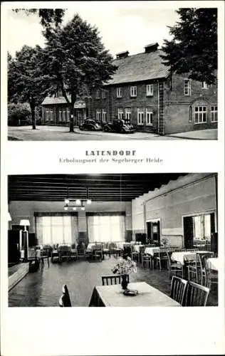 Ak Latendorf in Schleswig Holstein, Lindemanns Gasthaus, Innenansicht, Segeberger Heide