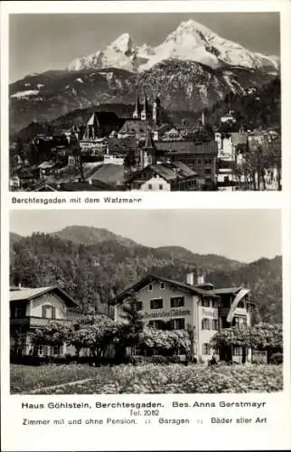 Ak Berchtesgaden in Oberbayern, Watzmann, Teilansicht, Haus Göhlstein