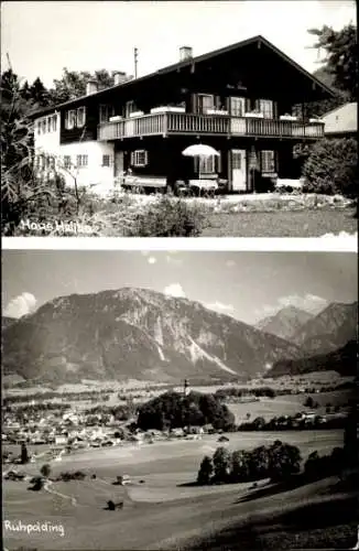 Ak Ruhpolding in Oberbayern, Haus Helika, Panorama