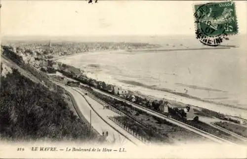 Ak Le Havre Seine Maritime, Le Boulevard de la Heve