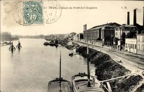 Ak Ivry sur Seine Val de Marne, Quai de Port a l'Anglais