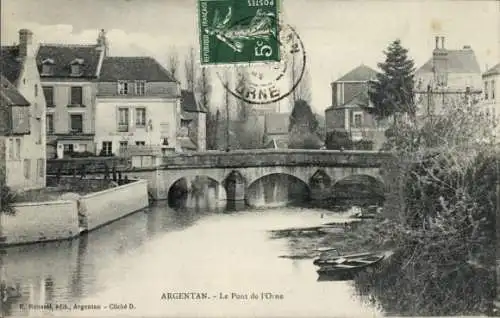 Ak Argentan Orne, Le Pont del'Orne