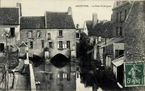 Ak Argentan Orne, Brücke St. Jacques