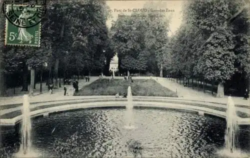 Ak Saint Cloud Hauts de Seine, Park, Grandes Eaux, Bassin des Treis Bouillons