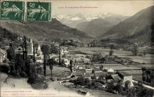 Ak Aulus les Bains Ariege, Erce, Gesamtansicht