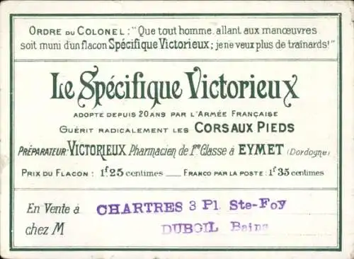 Ak Eymet Dordogne, Le Specifique Victorieux, Pharmacien