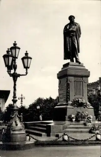 Ak Moskau Russland, Puschkin-Denkmal