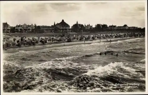 Ak Międzyzdroje Ostseebad Misdroy Pommern, Strandleben