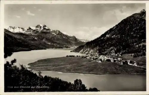 Ak Silvaplana Kt. Graubünden, Gesamtansicht, Cristalta