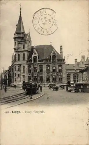 Ak Liège Lüttich Wallonien, Poste Centrale