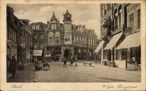 Ak Sneek-Friesland Niederlande, Wijde Burgstraat