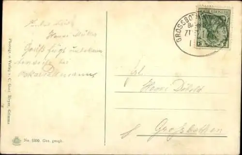 Ak Döben Grimma, Schloss, Feueresse, Totalansicht