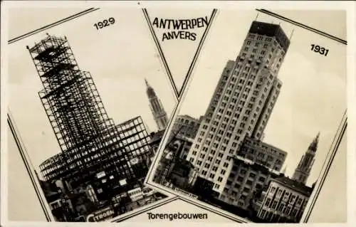 AK Anvers Antwerpen Flandern Belgien, Turmgebäude