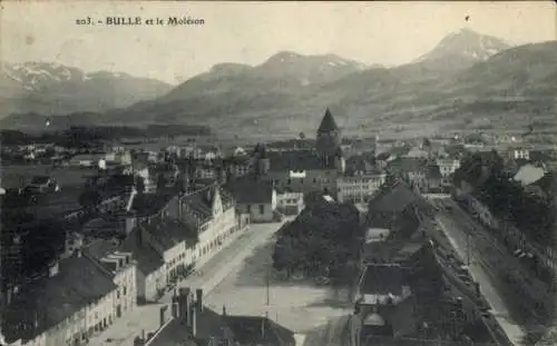 Ak Motélon Bulle Kanton Freiburg, Gesamtansicht