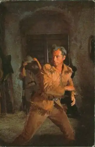 Sammelbild Karl May, Filmszenen aus Winnetou III und Unter Geiern, Nr. 145 Old Shatterhand