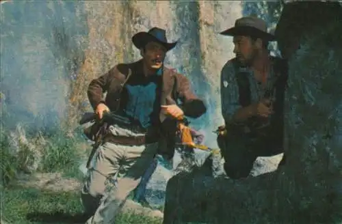 Sammelbild Karl May Szene aus Rialto-Constantin-Filmen "Winnetou III" und "Unter Geiern", Bild 149