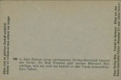 Sammelbild Karl May Szene aus Rialto-Constantin-Filmen "Winnetou III" und "Unter Geiern", Bild 196