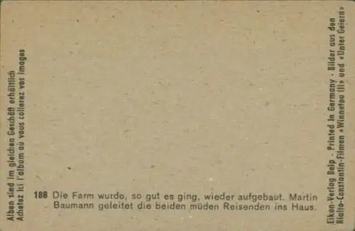 Sammelbild Karl May Szene aus Rialto-Constantin-Filmen "Winnetou III" und "Unter Geiern", Bild 188