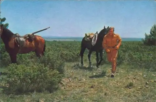 Sammelbild Karl May Szene aus Rialto-Constantin-Filmen "Winnetou III" und "Unter Geiern", Bild 147