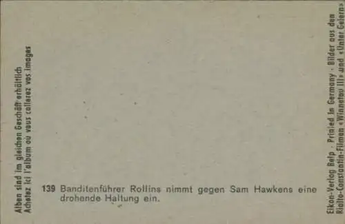 Sammelbild Karl May Szene aus Rialto-Constantin-Filmen "Winnetou III" und "Unter Geiern", Bild 139