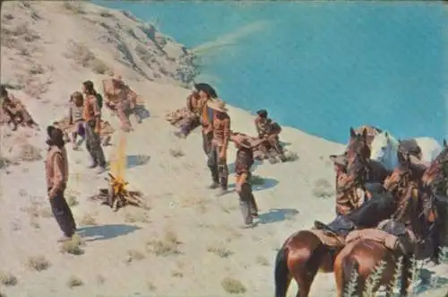 Sammelbild Karl May Szene aus Rialto-Constantin-Filmen "Winnetou III" und "Unter Geiern", Bild 116