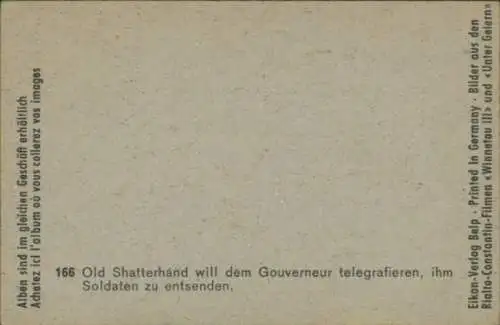 Sammelbild Karl May Szene aus Rialto-Constantin-Filmen "Winnetou III" und "Unter Geiern", Bild 166