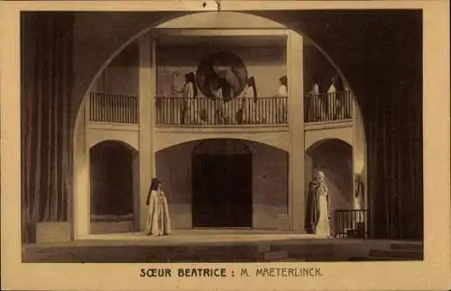 Ak Soeur Beatrice, M. Maeterlinck, Theaterszene, Theatre du Marais, Bruxelles