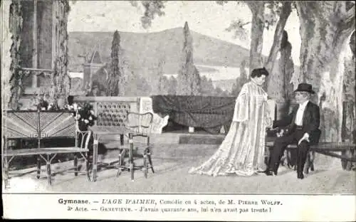 Ak Gymnase, l'Age d'Aimer, Theaterszene 3. Akt