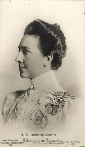 Ak Königin Victoria von Schweden, Victoria von Baden, Gemahlin Gustav V. von Schweden