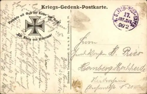 Ak König Friedrich August III. von Sachsen, Zitat 2. August 1914