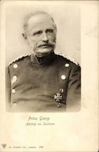 Ak Prinz Georg, Herzog zu Sachsen, Portrait in Uniform