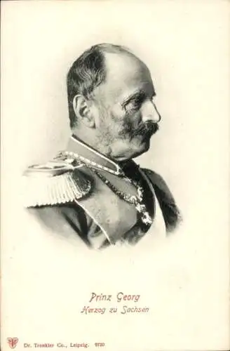 Ak Prinz Georg, Herzog zu Sachsen, Portrait, Uniform