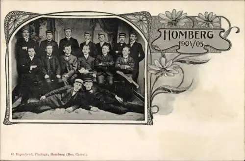 Studentika Ak Homberg an der Efze Hessen, Studenten, Gruppenaufnahme 1904/05