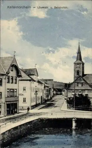 Ak Kaltennordheim in der Rhön, Löwenstraße, Bahnhofstraße