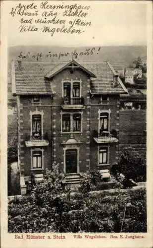 Ak Bad Münster am Stein Ebernburg Bad Kreuznach, Villa Wegeleben, Inh. E. Junghans