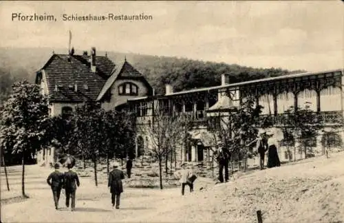 Ak Pforzheim im Schwarzwald, Schießhaus-Restauration