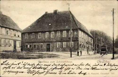 Ak Clausthal Zellerfeld im Oberharz, Gasthaus zum Schützenhaus