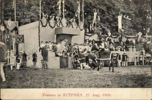 Ak Zutphen Gelderland, Festlichkeiten, 27. August 1908