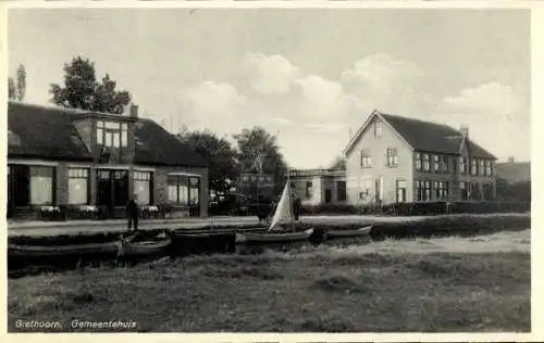 Ak Giethoorn Overijssel Niederlande, Rathaus