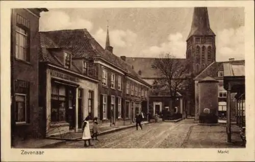 Ak Zevenaar Gelderland Niederlande, Markt, Kirche