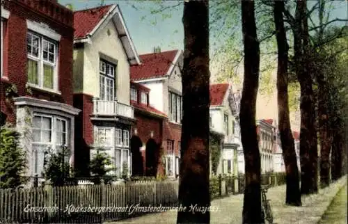 Ak Enschede Overijssel Niederlande, Haaksbergerstraat, Amsterdamsche Huisjes