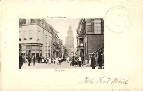 Passepartout Ak Zutphen Gelderland, Langehofstraat