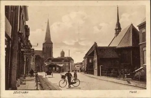 Ak Zevenaar Gelderland Niederlande, Markt, Kirche