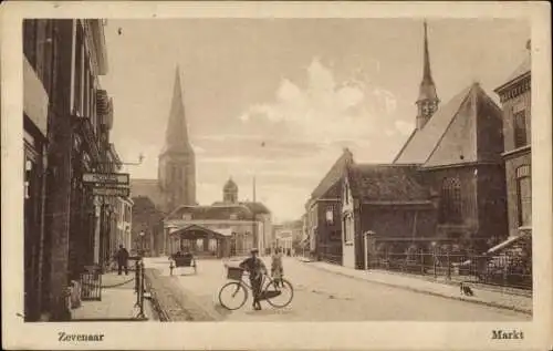 Ak Zevenaar Gelderland Niederlande, Markt, Kirche