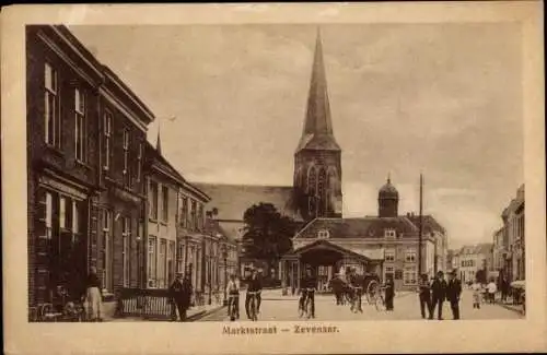 Ak Zevenaar Gelderland Niederlande, Marktstraat, Kirche