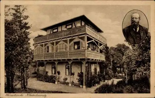 Ak Bad Klosterlausnitz in Thüringen, Weinschänke, Porträt Herm. Sachse