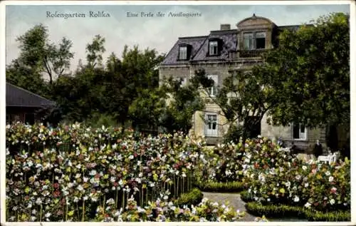 Ak Rolika Dobitschen in Thüringen, Rosengarten