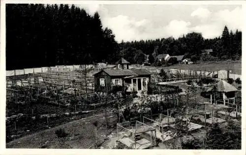 Ak Isabellengrün Burgk in Thüringen, Elite Pelztierfarm Saaletalsperre