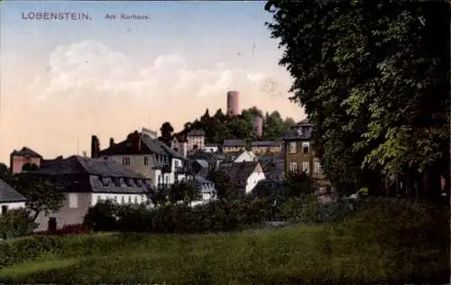 Ak Bad Lobenstein in Thüringen, Teilansicht, Kurhaus