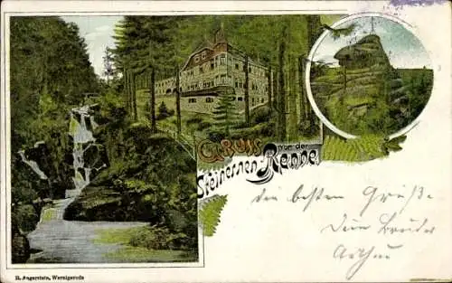 Litho Hasserode Wernigerode am Harz, Steinerne Renne